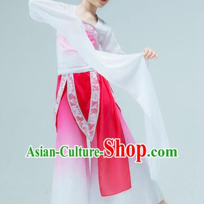 Chinese Water Sleeve Dance Garment Classical Dance Clothing Stage Performance Costume Children Tao Yao Dance Pink Dress