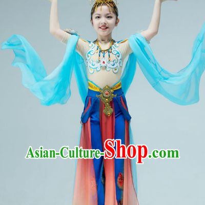 Chinese Dunhuang Flying Apsaras Dance Garment Classical Dance Clothing Stage Performance Costume Children Dance Dress Outfit