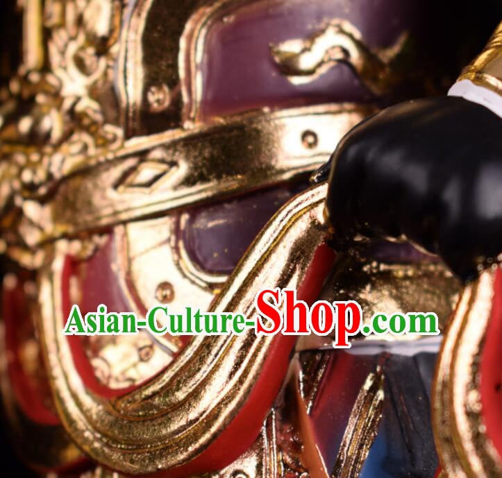 Handmade Zhou Cang and Guan Ping Statues inches Resin Sculptures Handmade Zhou Cang and Guan Ping Statues inches Resin Sculptures