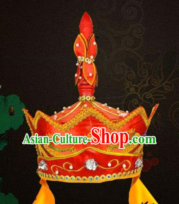 Traditional Beijing Opera Five Buddha Crown Headwear Chinese Ancient Monks Hat Traditional Beijing Opera Five Buddha Crown Headwear Chinese Ancient Monks Hat