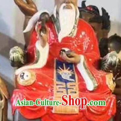 18 inches Tai Shang Lao Jun Statue Handmade Shi Wan Porcelain Arts Chinese Ceramic Lao Zi Craft