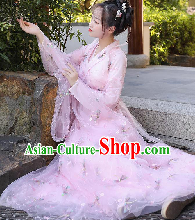 Chinese Traditional Garment Costume Ancient Fairy Pink Dress Clothing Chinese Traditional Garment Costume Ancient Fairy Pink Dress Clothing