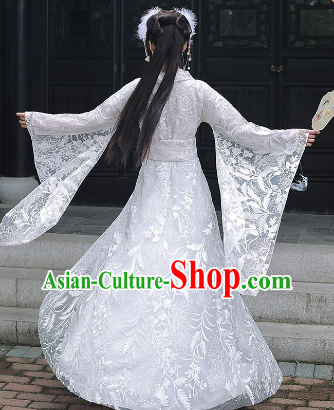 Chinese Traditional Costume Ancient Princess White Dress Clothing Chinese Traditional Costume Ancient Princess White Dress Clothing