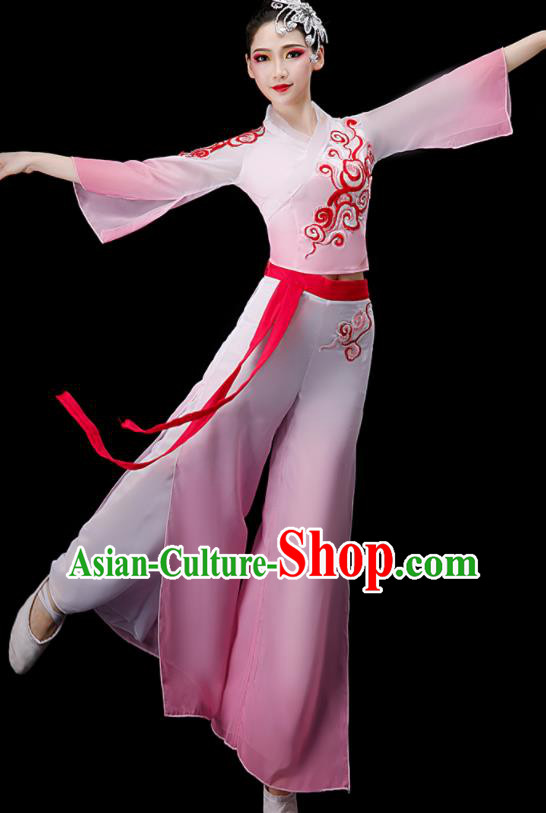 Chinese Folk Dance Pink Outfit Fan Dance Costumes Yangko Dance Clothing Chinese Folk Dance Pink Outfit Fan Dance Costumes Yangko Dance Clothing