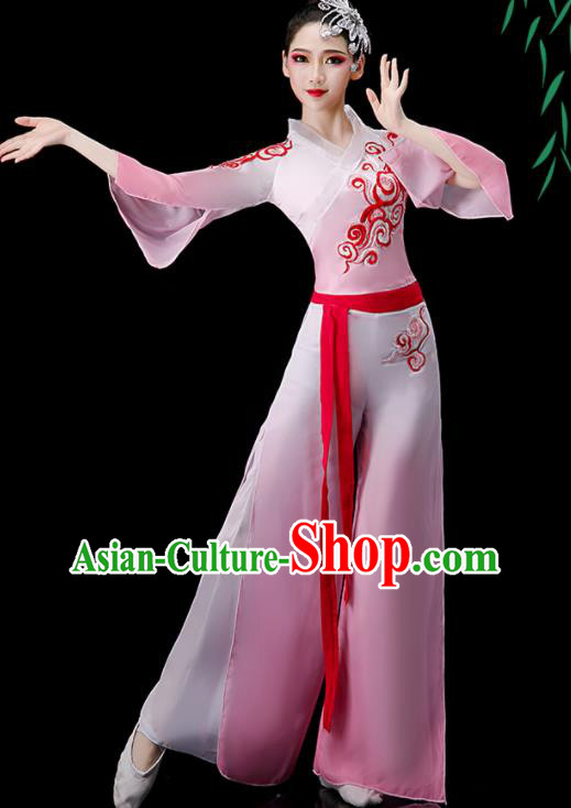 Chinese Folk Dance Pink Outfit Fan Dance Costumes Yangko Dance Clothing Chinese Folk Dance Pink Outfit Fan Dance Costumes Yangko Dance Clothing