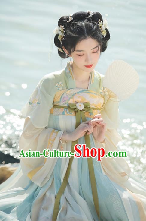 Chinese Ancient Young Lady Dress Tang Dynasty Garment Costumes Traditional Hanfu Clothing Chinese Ancient Young Lady Dress Tang Dynasty Garment Costumes Traditional Hanfu Clothing