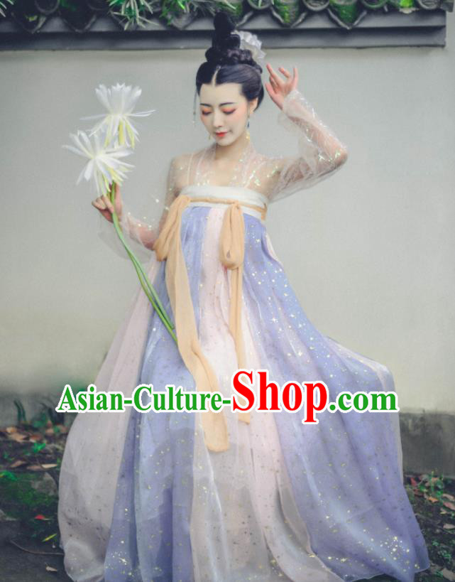 Chinese Ancient Fairy Dress Tang Dynasty Young Women Garment Costumes Traditional Hanfu Clothing Chinese Ancient Fairy Dress Tang Dynasty Young Women Garment Costumes Traditional Hanfu Clothing