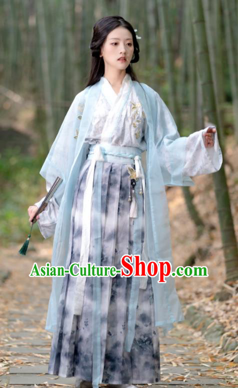 Chinese Song Dynasty Garment Costumes Traditional Hanfu Clothing Ancient Young Lady Dress Complete Set Chinese Song Dynasty Garment Costumes Traditional Hanfu Clothing Ancient Young Lady Dress Complete Set