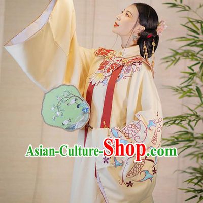 Chinese Traditional Hanfu Dress Ancient Beautiful Woman Clothing Ming Dynasty Princess Garment Costumes