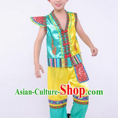 Chinese Folk Dance Garment Costume Ethnic Stage Performance Clothing Dai Nationality Outfit