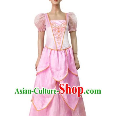 Top European Court Garment Costume Chinese Princess Clothing Stage Performance Pink Dress