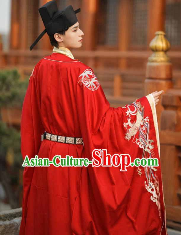 Chinese Traditional Wedding Garment Costumes Song Dynasty Bride and Groom Embroidered Clothing Complete Set Chinese Traditional Wedding Garment Costumes Song Dynasty Bride and Groom Embroidered Clothing Complete Set