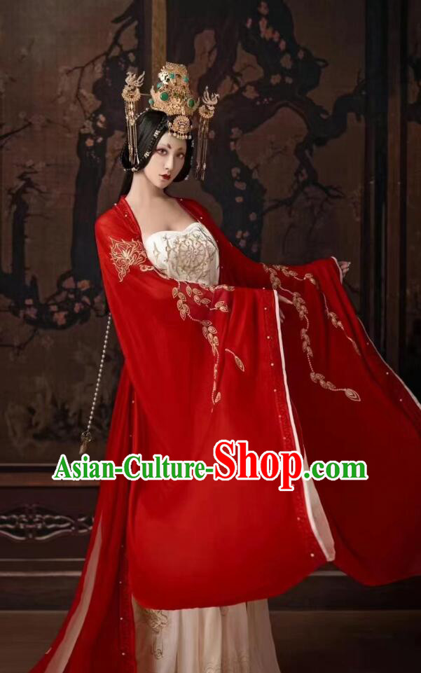 Chinese Ancient Imperial Concubine Clothing Tang Dynasty Royal Empress Garment Costumes Chinese Ancient Imperial Concubine Clothing Tang Dynasty Royal Empress Garment Costumes