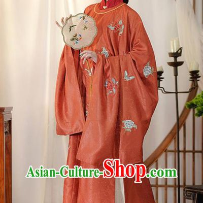Chinese Ming Dynasty Contessa Historical Costumes Ancient Noble Woman Garments Traditional Embroidery Hanfu Clothing