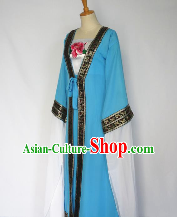 Chinese Classical Dance Clothing Water Sleeve Dance Garment Costumes Traditional Goddess Dance Blue Dress Chinese Classical Dance Clothing Water Sleeve Dance Garment Costumes Traditional Goddess Dance Blue Dress