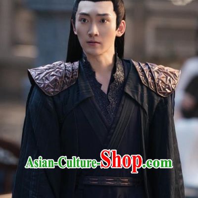 Chinese Ancient Swordsman Clothing Drama Love Poetry Sen Yu black Garment Xian Xia Young Childe Costumes