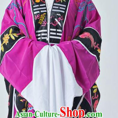 Chinese Maoshan Taoist Master Costume Traditional Embroidered Dragon Purple Robe Taoism Ritual Priest Frock San Qing Garment