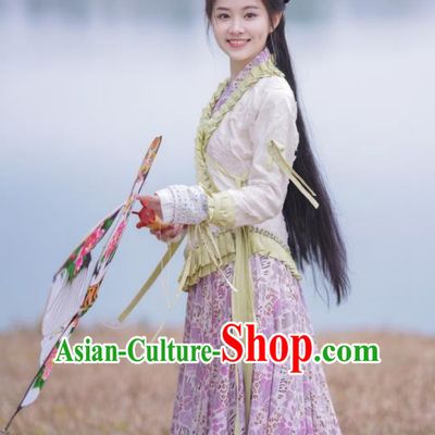 Chinese Mythical TV Series The Legend of Sword and Fairy Zhao Ling Er Costumes Ancient Apsara Dress Clothing
