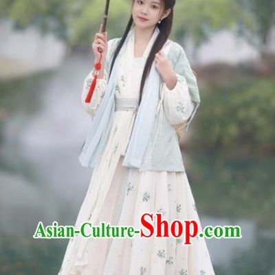 Chinese Traditional Young Lady Garment Costumes Ancient Female Swordsman Dress Clothing