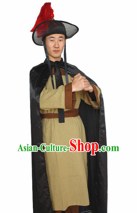 Chinese Water Margin Lin Chong Garment Costumes Ancient Hero Clothing and Hat Complete Set Chinese Water Margin Lin Chong Garment Costumes Ancient Hero Clothing and Hat Complete Set