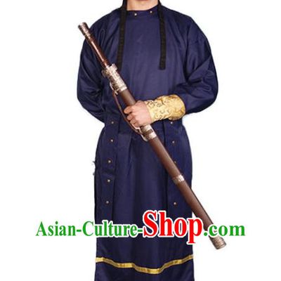 Chinese Tang Dynasty Swordsman Clothing Traditional Hanfu Robe Ancient Imperial Bodyguard Garment Costumes