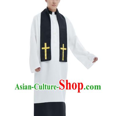 Top Fancy Ball Pastor White Clothing Halloween Cosplay Costumes