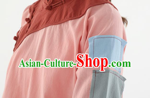 Chinese Ancient Poor Lady Garment Costumes Cosplay Village Girl Pink Outfit Chinese Ancient Poor Lady Garment Costumes Cosplay Village Girl Pink Outfit