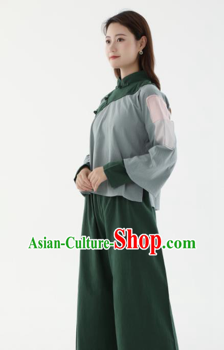 Chinese Cosplay Village Girl Green Outfit Ancient Poor Lady Garment Costumes Chinese Cosplay Village Girl Green Outfit Ancient Poor Lady Garment Costumes