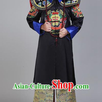 Chinese Ancient Royal Prince Costumes Qing Dynasty Regent Vestment Traditional Official Clothing