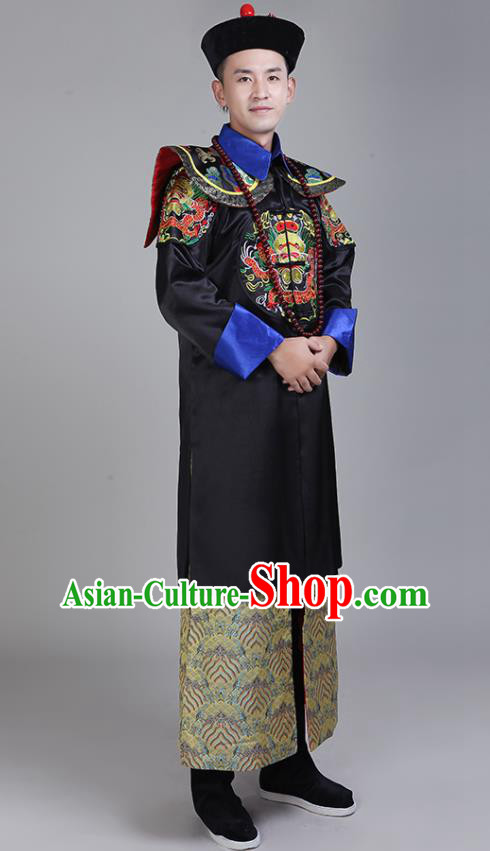 Chinese Ancient Royal Prince Costumes Qing Dynasty Regent Vestment Traditional Official Clothing Chinese Ancient Royal Prince Costumes Qing Dynasty Regent Vestment Traditional Official Clothing