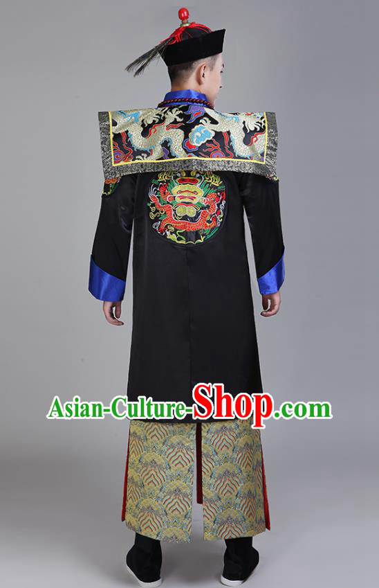 Chinese Ancient Royal Prince Costumes Qing Dynasty Regent Vestment Traditional Official Clothing Chinese Ancient Royal Prince Costumes Qing Dynasty Regent Vestment Traditional Official Clothing