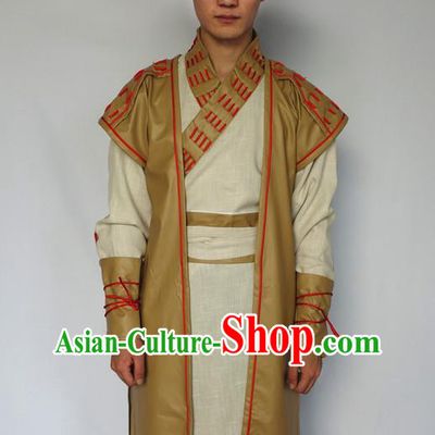 Chinese Traditional Hanfu Hero Ginger Clothing Ancient Swordsman Costumes Ming Dynasty Garments
