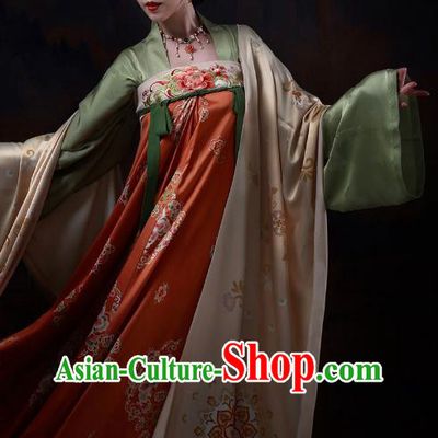 Chinese Tang Dynasty Historical Costumes Ancient Court Beauty Clothing Traditional Hanfu Dress