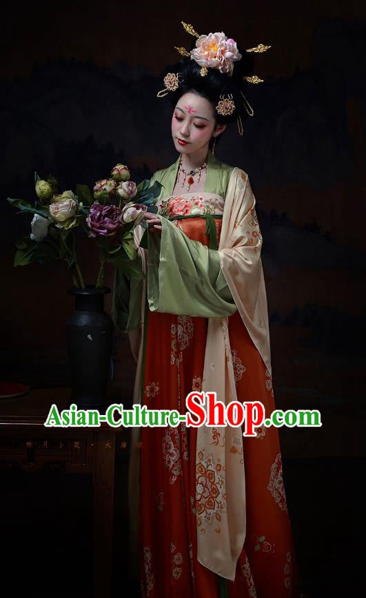 Chinese Tang Dynasty Historical Costumes Ancient Court Beauty Clothing Traditional Hanfu Dress Chinese Tang Dynasty Historical Costumes Ancient Court Beauty Clothing Traditional Hanfu Dress