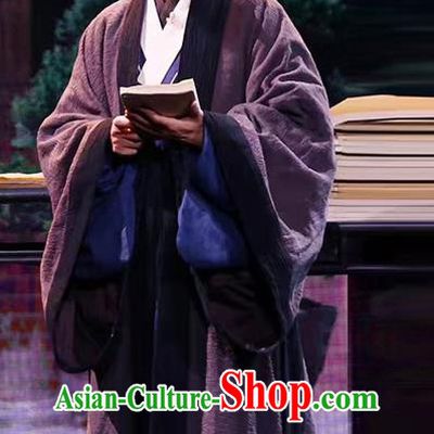Chinese Traditional Garments Ming Dynasty Elder Scholar Costumes Ancient Medical Scientist Li Shizhen Clothing