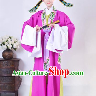 Chinese Shaoxing Opera Young Male Clothing Ancient Scholar Zhao Sheng Costume Beijing Opera Xiaosheng Magenta Cape