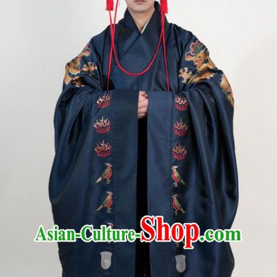 Chinese Ming Dynasty Royal Prince Historical Costumes Ancient Infante Garment Clothing and Headpiece