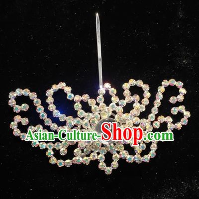 Chinese Ancient Noble Lady Hair Pin Peking Opera Hua Tan Lotus Hair Jewelry Beijing Opera Actress Headpiece