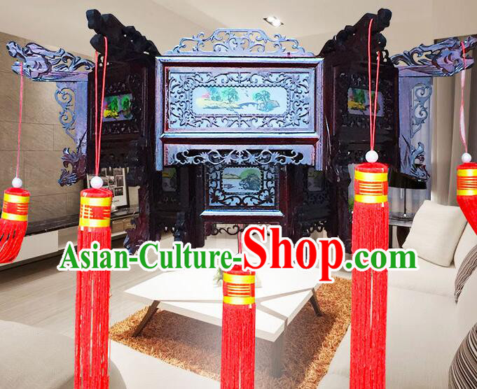 Chinese Landscape Painting Palace Lantern Handmade Rosewood Lantern Traditional Ceiling Lamp Chinese Landscape Painting Palace Lantern Handmade Rosewood Lantern Traditional Ceiling Lamp