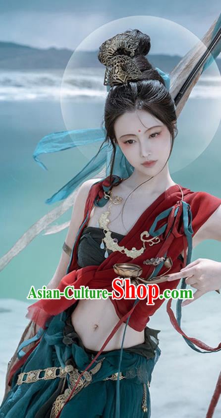 Chinese Ancient Goddess Dress Costume Dunhuang Flying Apsaras Dance Clothing Chinese Ancient Goddess Dress Costume Dunhuang Flying Apsaras Dance Clothing