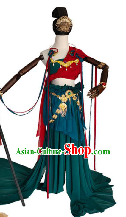 Chinese Ancient Goddess Dress Costume Dunhuang Flying Apsaras Dance Clothing Chinese Ancient Goddess Dress Costume Dunhuang Flying Apsaras Dance Clothing
