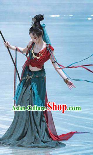 Chinese Ancient Goddess Dress Costume Dunhuang Flying Apsaras Dance Clothing Chinese Ancient Goddess Dress Costume Dunhuang Flying Apsaras Dance Clothing