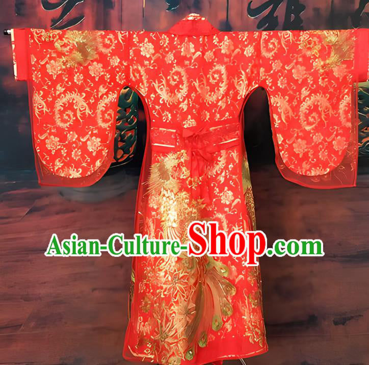 Chinese Wedding Costume Han Dynasty Empress Clothing Ancient Embroidered Red Dress Chinese Wedding Costume Han Dynasty Empress Clothing Ancient Embroidered Red Dress