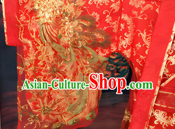 Chinese Wedding Costume Han Dynasty Empress Clothing Ancient Embroidered Red Dress Chinese Wedding Costume Han Dynasty Empress Clothing Ancient Embroidered Red Dress
