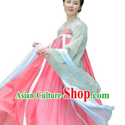 Chinese Ancient Palace Infanta Garment Costumes Tang Dynasty Princess Clothing Traditional Pink Hanfu Dress
