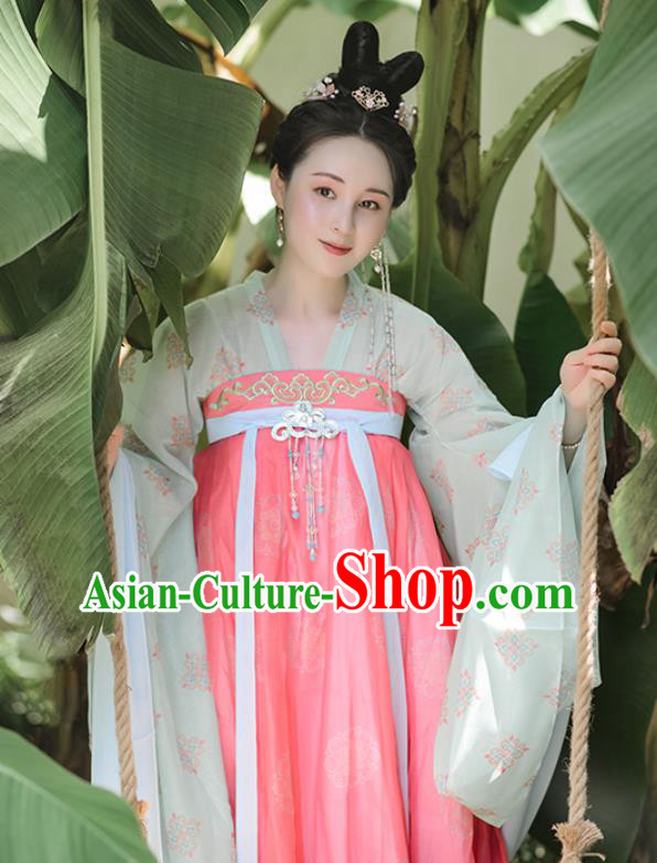 Chinese Ancient Palace Infanta Garment Costumes Tang Dynasty Princess Clothing Traditional Pink Hanfu Dress Chinese Ancient Palace Infanta Garment Costumes Tang Dynasty Princess Clothing Traditional Pink Hanfu Dress