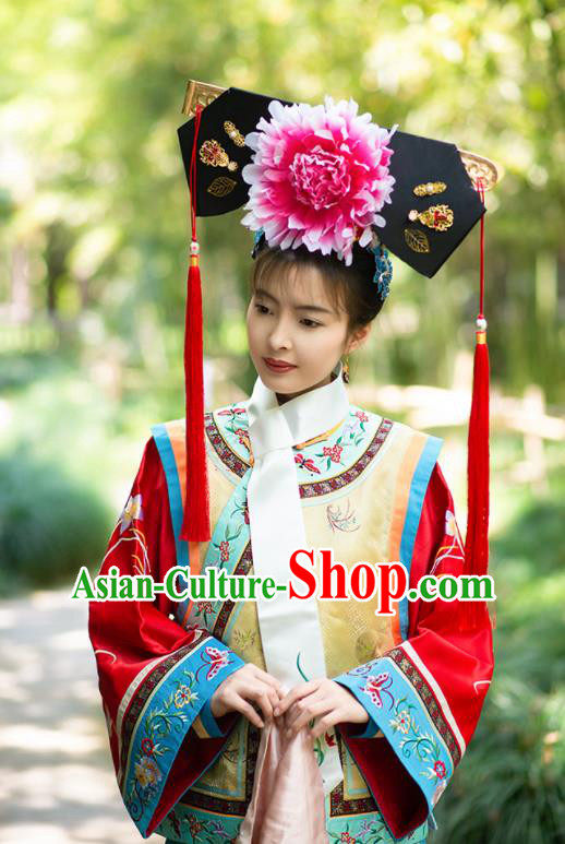Chinese Traditional TV Series Dress Ancient Palace Infanta Garment Costumes Qing Dynasty Princess Clothing