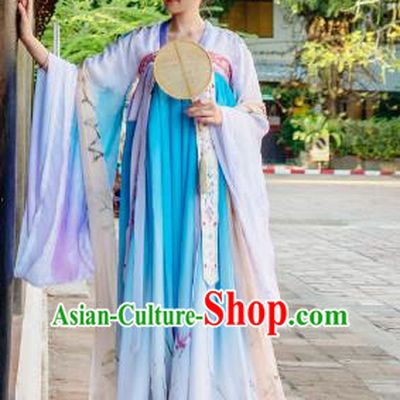 Chinese Traditional Embroidered Hanfu Dress Ancient Imperial Consort Garment Costumes Tang Dynasty Court Woman Clothing