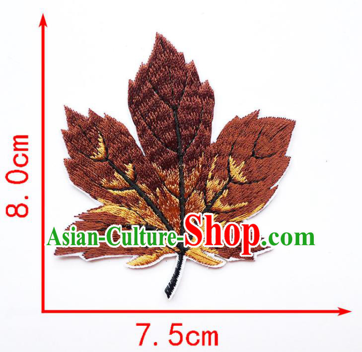 Top Embroidered Maple Leaf Patch Garment Accessories Top Embroidered Maple Leaf Patch Garment Accessories