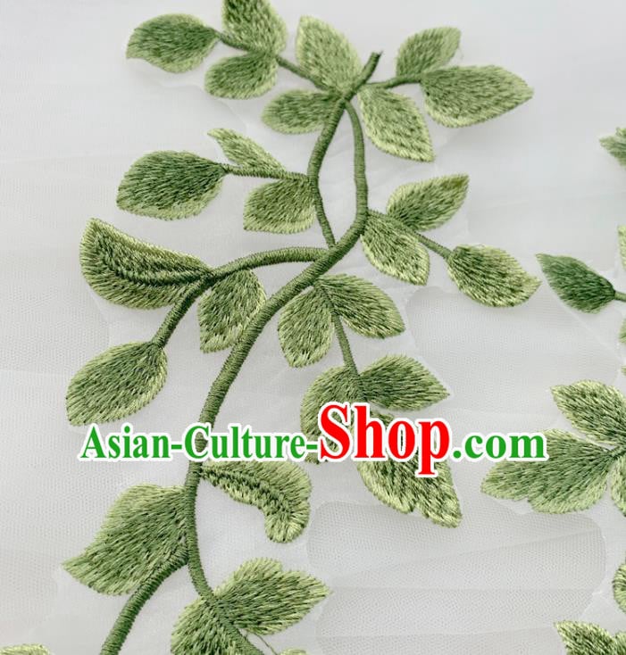 Top Embroidered Green Leaves Patch Garment Tree Branch Accessories Top Embroidered Green Leaves Patch Garment Tree Branch Accessories